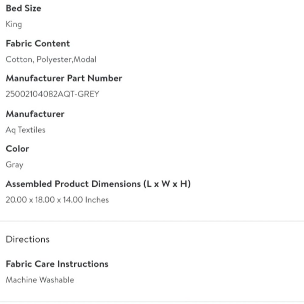 'AQ TEXTILES 'GRAYSON' LUXURY ULTRA COOL COTTON 700 THREAD COUNT KING SHEET SET - Picture 12 of 16